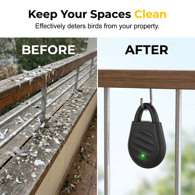 🦟🚫 Goodbye Bites & Buzzing – Portable Ultrasonic Bird Repellent Keychain🌿