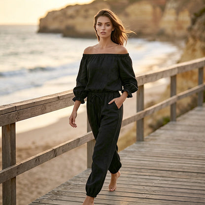 🌸Women's Off Shoulder Jumpsuit – Effortless Chic With A Flattering Fit ✨