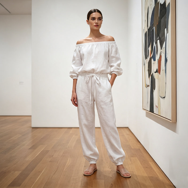 🌸Women's Off Shoulder Jumpsuit – Effortless Chic With A Flattering Fit ✨