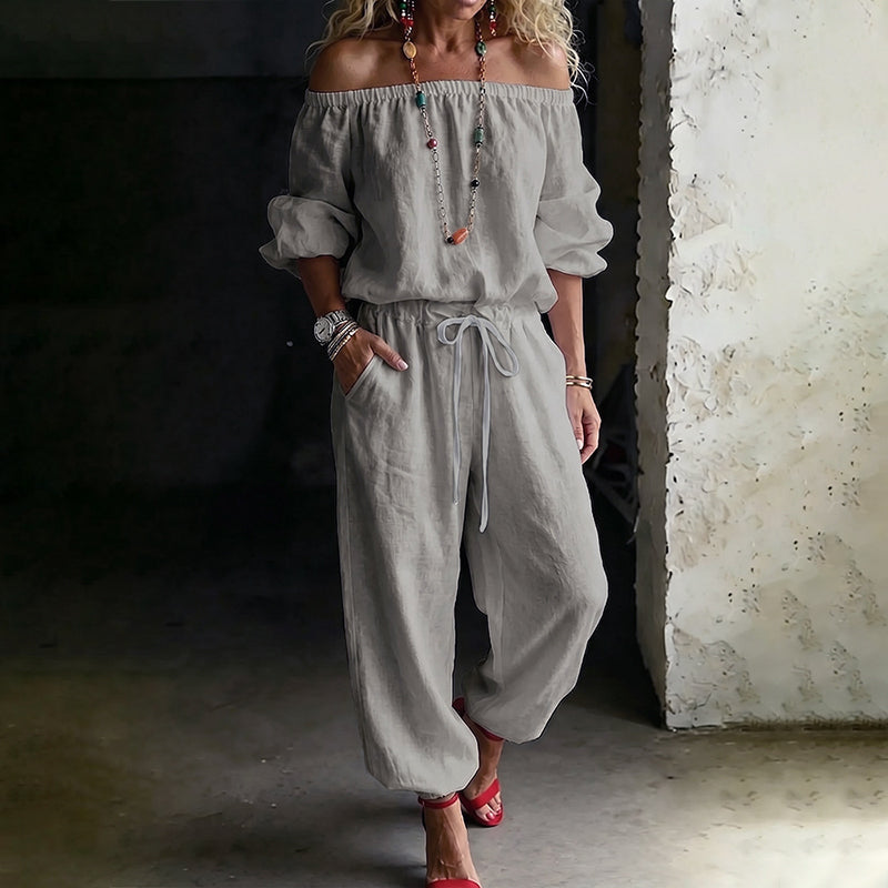 🌸Women's Off Shoulder Jumpsuit – Effortless Chic With A Flattering Fit ✨