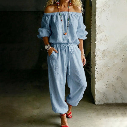 🌸Women's Off Shoulder Jumpsuit – Effortless Chic With A Flattering Fit ✨
