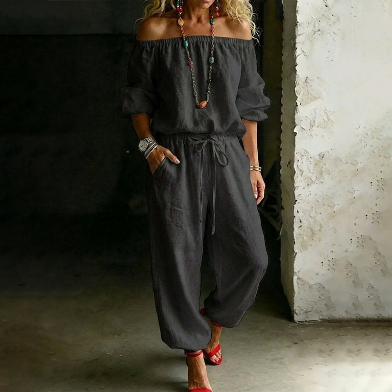 🌸Women's Off Shoulder Jumpsuit – Effortless Chic With A Flattering Fit ✨
