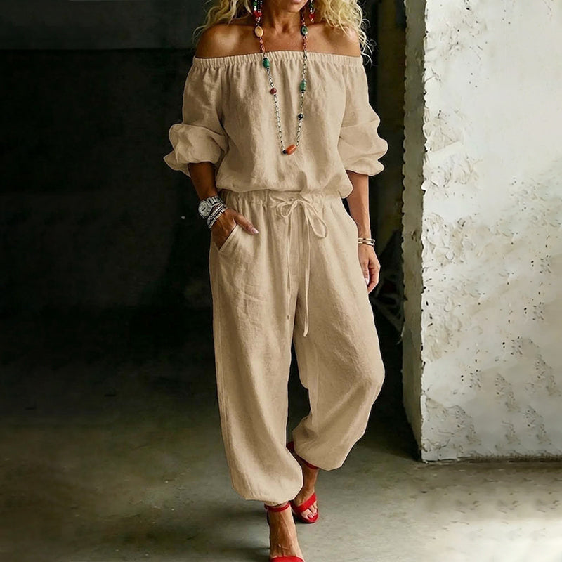 🌸Women's Off Shoulder Jumpsuit – Effortless Chic With A Flattering Fit ✨