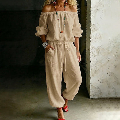 🌸Women's Off Shoulder Jumpsuit – Effortless Chic With A Flattering Fit ✨