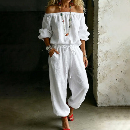 🌸Women's Off Shoulder Jumpsuit – Effortless Chic With A Flattering Fit ✨