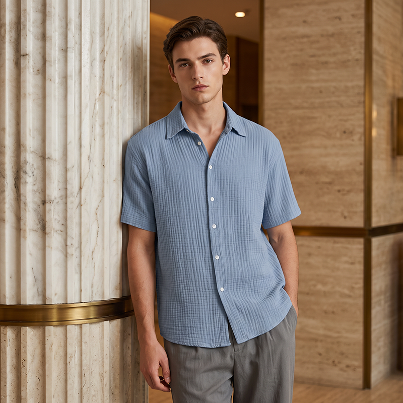 ☀️New Arrival✨🌿 Lightweight Cotton Shirt– Breathable Relaxed Fit For Effortless Holiday Style✨