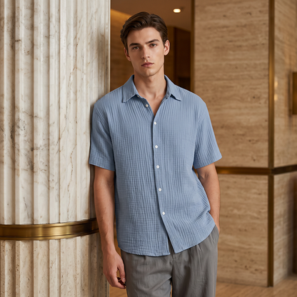 ☀️New Arrival✨🌿 Lightweight Cotton Shirt– Breathable Relaxed Fit For Effortless Holiday Style✨