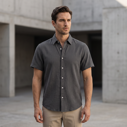 ☀️New Arrival✨🌿 Lightweight Cotton Shirt– Breathable Relaxed Fit For Effortless Holiday Style✨