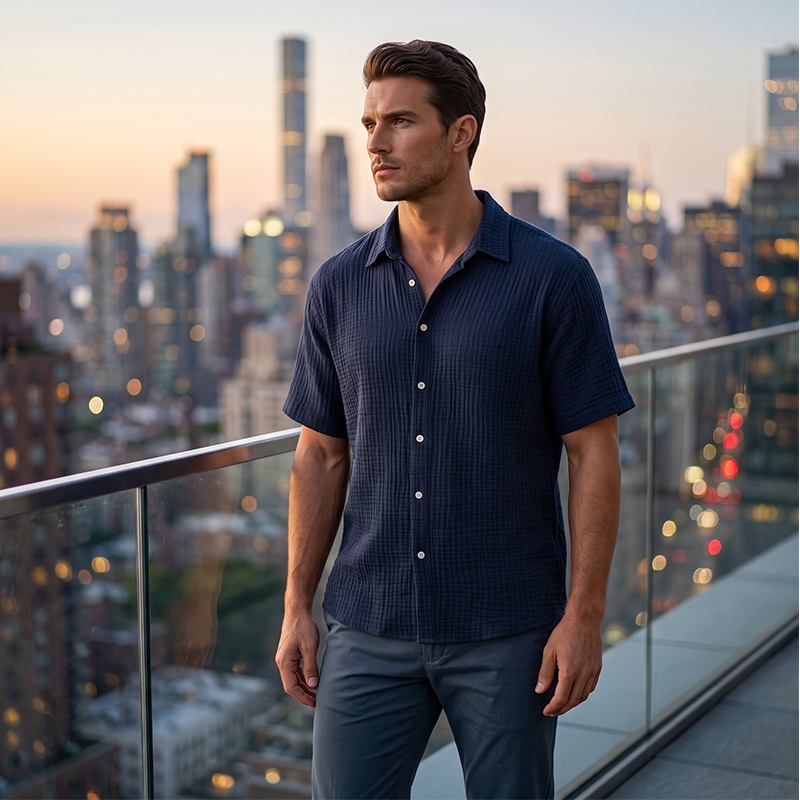 ☀️New Arrival✨🌿 Lightweight Cotton Shirt– Breathable Relaxed Fit For Effortless Holiday Style✨
