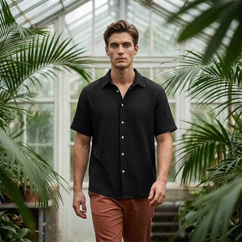☀️New Arrival✨🌿 Lightweight Cotton Shirt– Breathable Relaxed Fit For Effortless Holiday Style✨