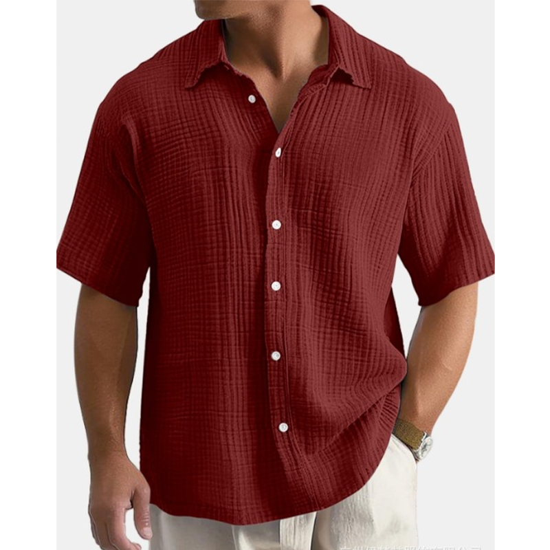 ☀️New Arrival✨🌿 Lightweight Cotton Shirt– Breathable Relaxed Fit For Effortless Holiday Style✨