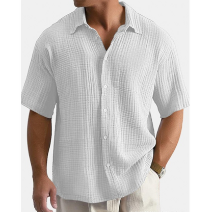 ☀️New Arrival✨🌿 Lightweight Cotton Shirt– Breathable Relaxed Fit For Effortless Holiday Style✨
