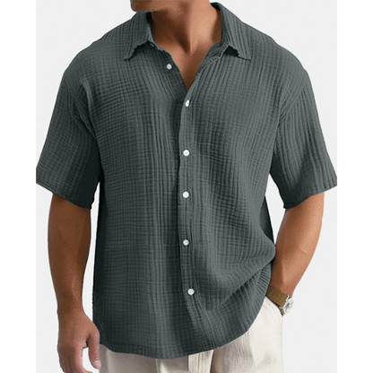 ☀️New Arrival✨🌿 Lightweight Cotton Shirt– Breathable Relaxed Fit For Effortless Holiday Style✨