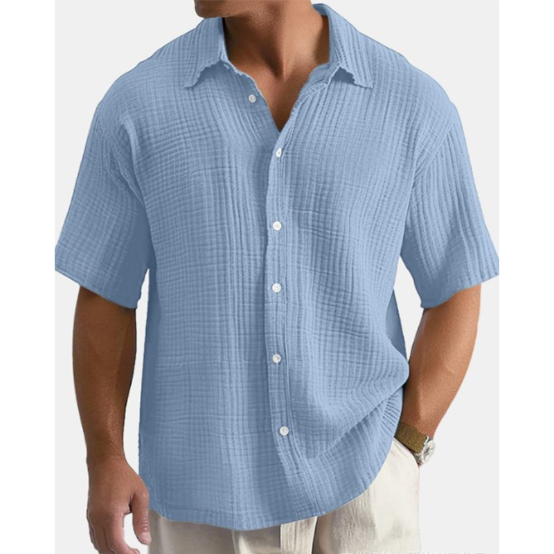 ☀️New Arrival✨🌿 Lightweight Cotton Shirt– Breathable Relaxed Fit For Effortless Holiday Style✨