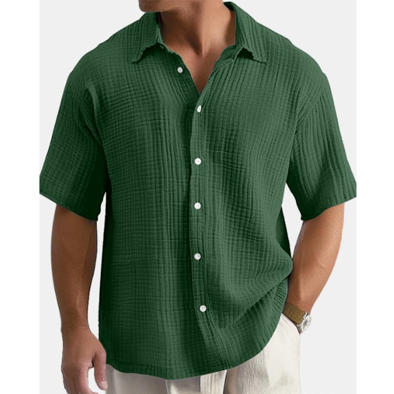 ☀️New Arrival✨🌿 Lightweight Cotton Shirt– Breathable Relaxed Fit For Effortless Holiday Style✨