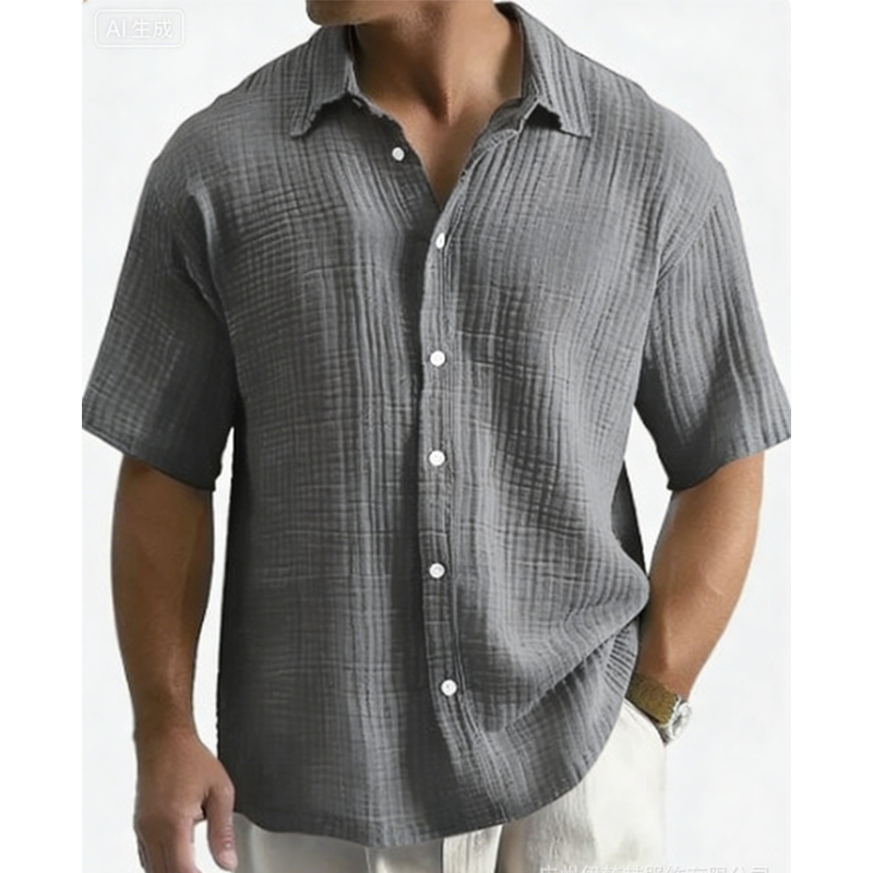 ☀️New Arrival✨🌿 Lightweight Cotton Shirt– Breathable Relaxed Fit For Effortless Holiday Style✨