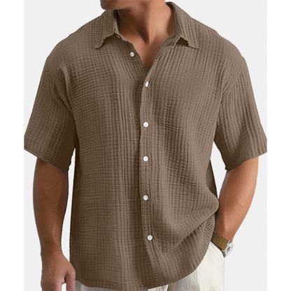 ☀️New Arrival✨🌿 Lightweight Cotton Shirt– Breathable Relaxed Fit For Effortless Holiday Style✨