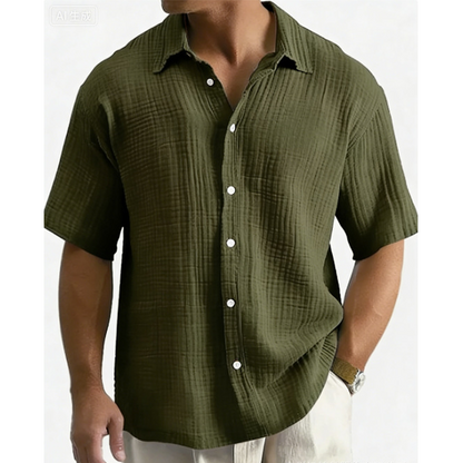 ☀️New Arrival✨🌿 Lightweight Cotton Shirt– Breathable Relaxed Fit For Effortless Holiday Style✨