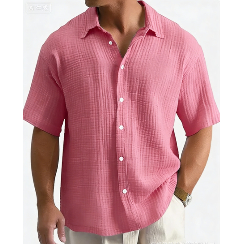 ☀️New Arrival✨🌿 Lightweight Cotton Shirt– Breathable Relaxed Fit For Effortless Holiday Style✨