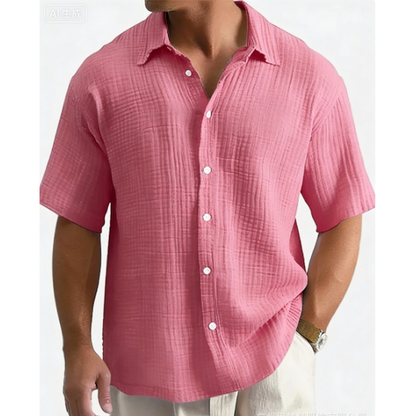 ☀️New Arrival✨🌿 Lightweight Cotton Shirt– Breathable Relaxed Fit For Effortless Holiday Style✨