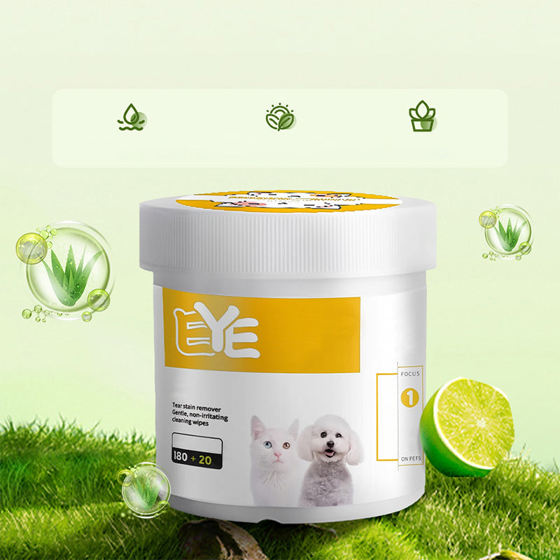 🥳2026 TOP-ANGEBOT🥳💞ÜBER 50.000 MAL VERKAUFT!🐾🌿 50% RABATT! Natürliche pflanzliche Feuchttücher für Haustiere – Aloe Vera & Glycerin, pH-neutral. Entfernt sanft Tränenflecken & Ohrenschmalz. Sicher für den täglichen Gebrauch! 🧻✨