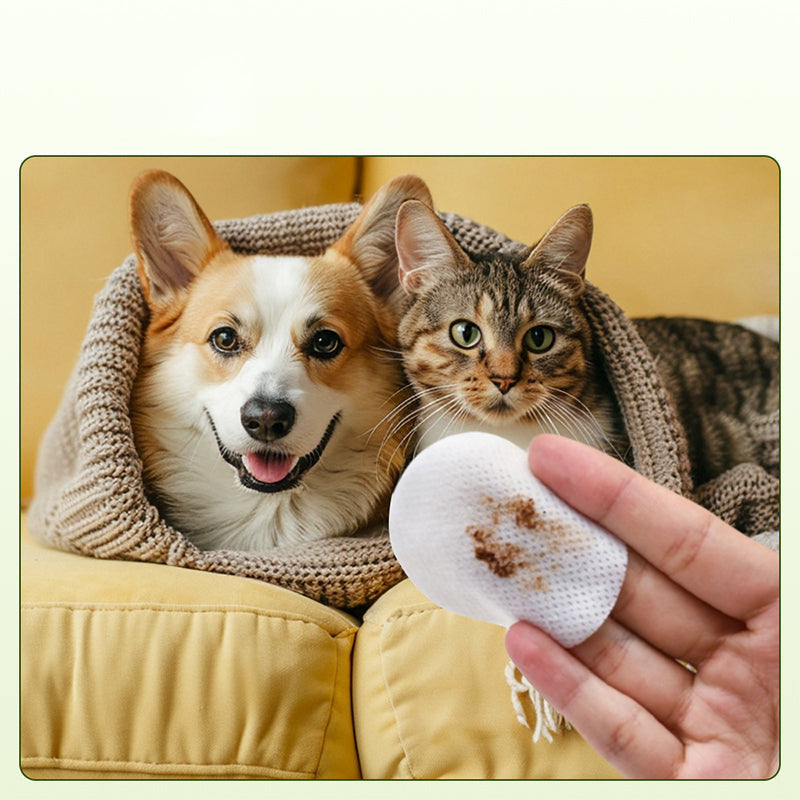🥳2026 TOP-ANGEBOT🥳💞ÜBER 50.000 MAL VERKAUFT!🐾🌿 50% RABATT! Natürliche pflanzliche Feuchttücher für Haustiere – Aloe Vera & Glycerin, pH-neutral. Entfernt sanft Tränenflecken & Ohrenschmalz. Sicher für den täglichen Gebrauch! 🧻✨