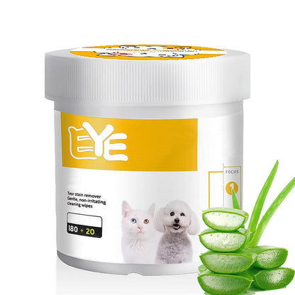 🥳2026 TOP-ANGEBOT🥳💞ÜBER 50.000 MAL VERKAUFT!🐾🌿 50% RABATT! Natürliche pflanzliche Feuchttücher für Haustiere – Aloe Vera & Glycerin, pH-neutral. Entfernt sanft Tränenflecken & Ohrenschmalz. Sicher für den täglichen Gebrauch! 🧻✨