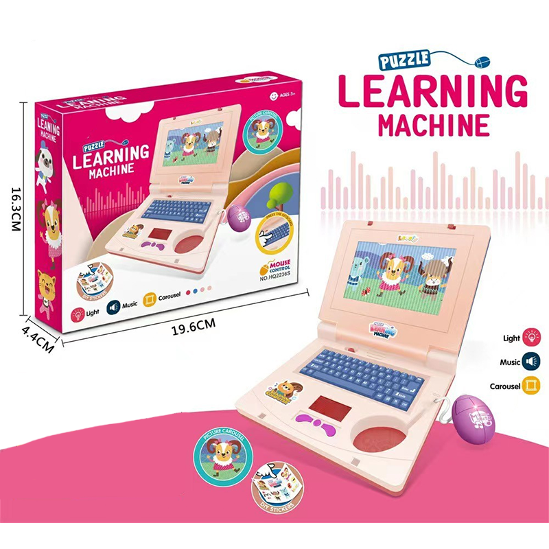 🔥 Interactive Simulation Toy Laptop – Pretend Play Computer with A-Z Keyboard & 1-10 Number Keys, 55+ Songs Lights Sounds, 5 Learning Modes (ABC/Numbers/Music/Games/Messages), Foldable with Handle