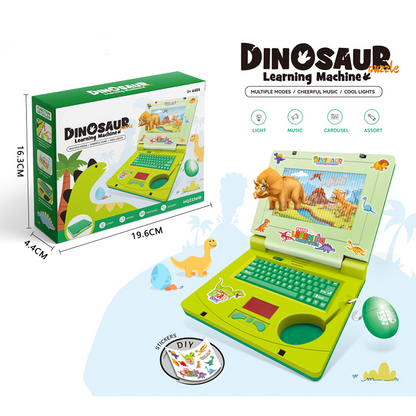 🔥 Interactive Simulation Toy Laptop – Pretend Play Computer with A-Z Keyboard & 1-10 Number Keys, 55+ Songs Lights Sounds, 5 Learning Modes (ABC/Numbers/Music/Games/Messages), Foldable with Handle