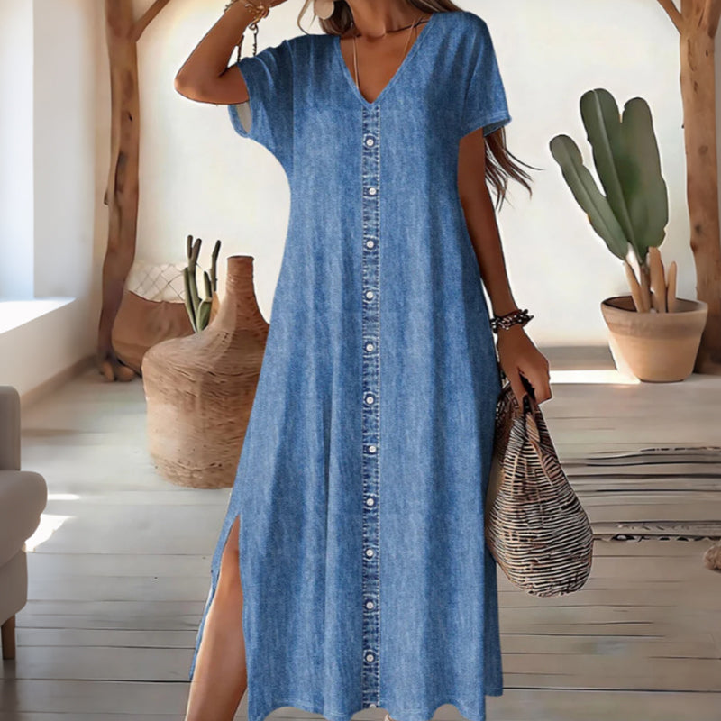 🌸Women's Summer Casual Button-Front Dress – Effortless Style & Everyday Comfort 💐
