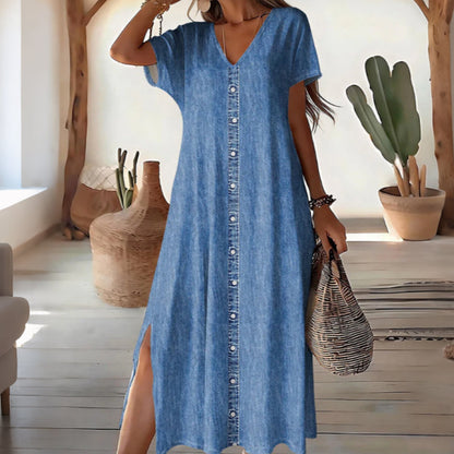 🌸Women's Summer Casual Button-Front Dress – Effortless Style & Everyday Comfort 💐
