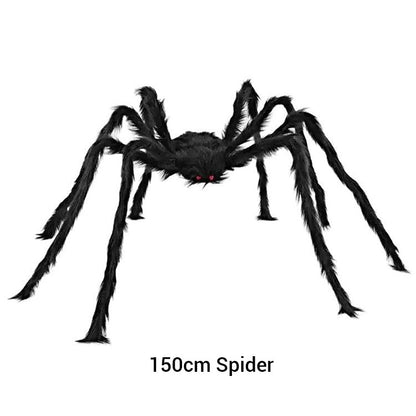 🕷️Hairy Spider with Large Web Halloween Outdoor Decoration - Turn Your Garden Into A Haunted Scene In Minutes 👻