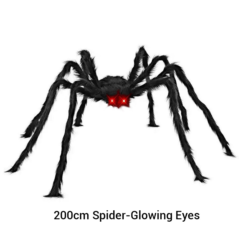 🕷️Hairy Spider with Large Web Halloween Outdoor Decoration - Turn Your Garden Into A Haunted Scene In Minutes 👻