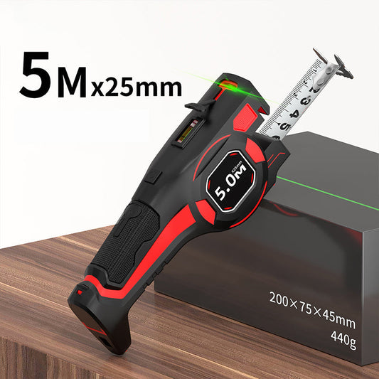 📐2-in-1 Tape Measure With Laser Guide – Laser Precision Measuring Made Easy🛠️✨