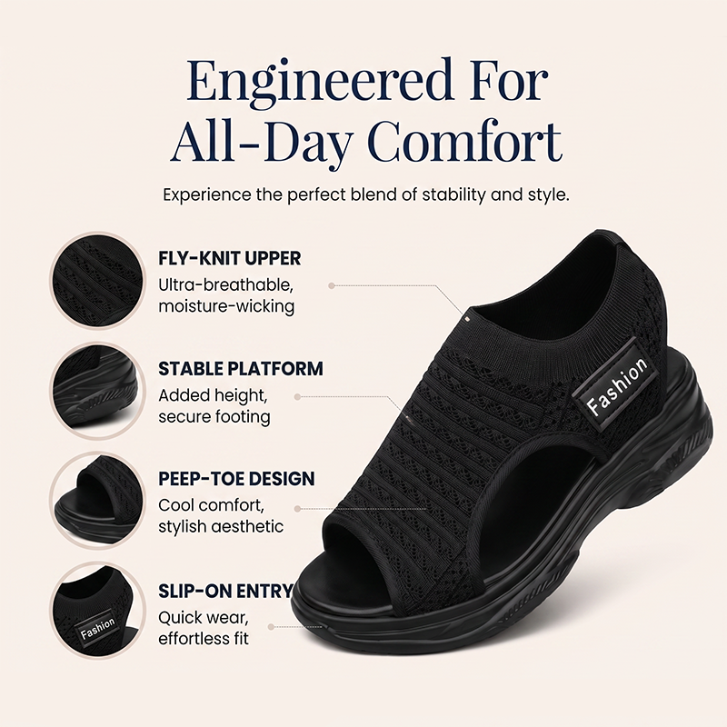 ✨Women's Casual Knit Platform Sandals – Lightweight Comfort Meets Everyday Summer Style ☀️