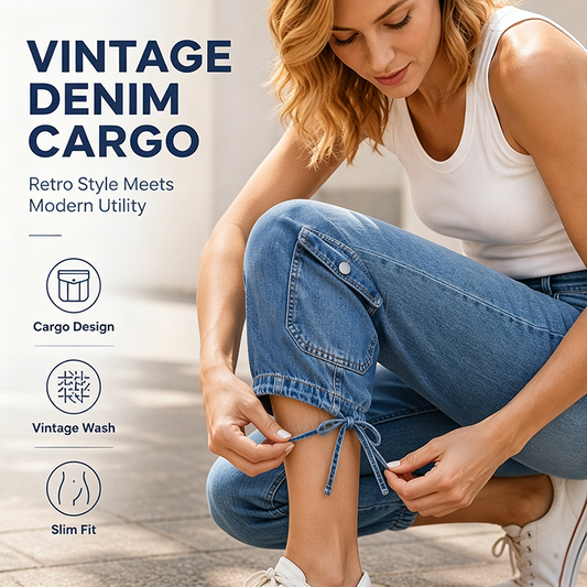 👖 LIMITED-TIME 50% OFF! Women’s Vintage Casual Mules Denim Pants, Slim Fit Stylish Daily Wear Trousers