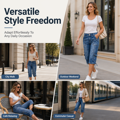 👖 ZEITLICH BEGRENZT 50% RABATT! Damen Vintage Casual Mules Jeanshose, Slim Fit Stylische Alltagshose
