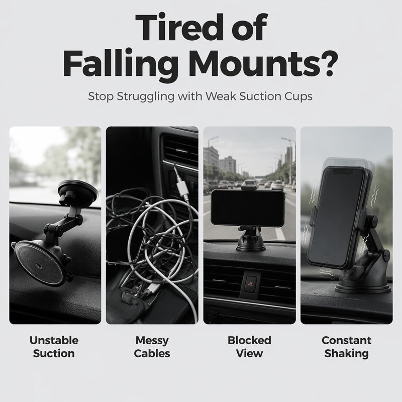 🚗360 Rotating Dashboard Phone Mount – Secure Grip, 360° Rotation & Hands-Free Driving ✨