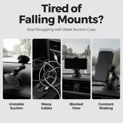 🚗360 Rotating Dashboard Phone Mount – Secure Grip, 360° Rotation & Hands-Free Driving ✨