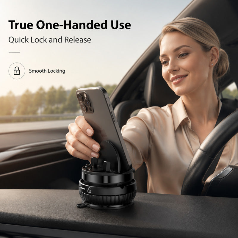 🚗360 Rotating Dashboard Phone Mount – Secure Grip, 360° Rotation & Hands-Free Driving ✨