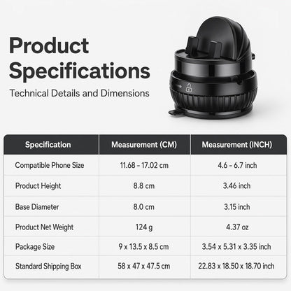 🚗360 Rotating Dashboard Phone Mount – Secure Grip, 360° Rotation & Hands-Free Driving ✨