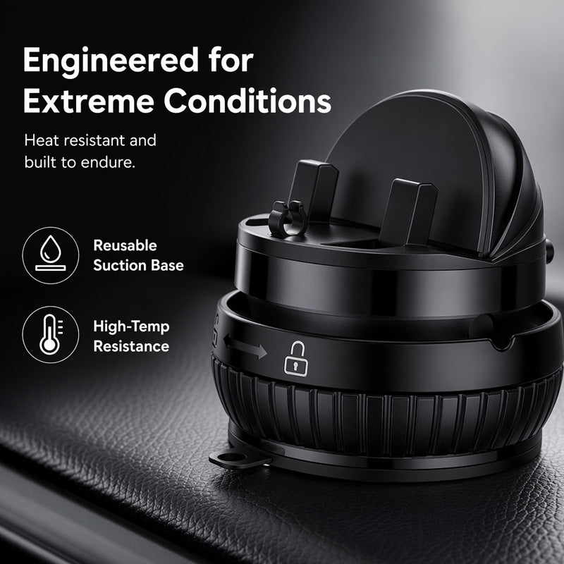 🚗360 Rotating Dashboard Phone Mount – Secure Grip, 360° Rotation & Hands-Free Driving ✨