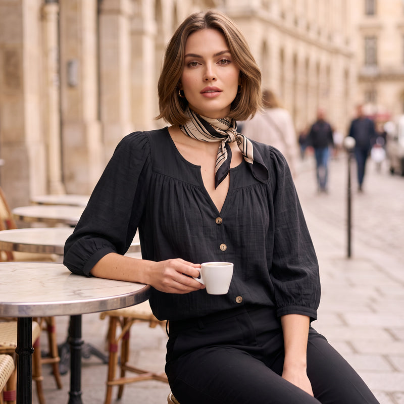 ✨ Women's 3/4 Sleeve Loose Fit Tunics Top – Flattering Loose Fit For Effortless Everyday Style 🌸