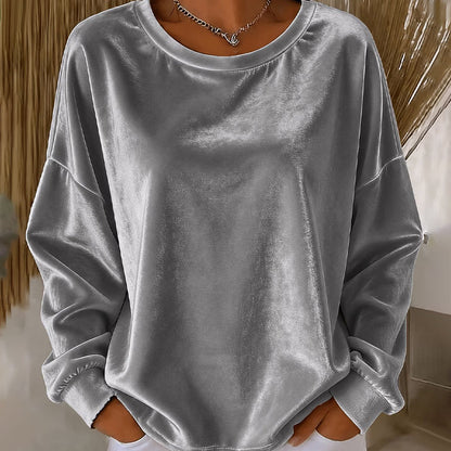 🔥 50% Off! ✨ Women's Crew-Neck Long-Sleeve Casual Top — An Everyday Essential For Any Occasion 🌿