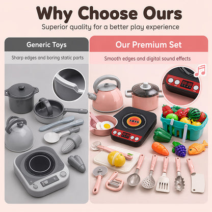 🔥 50% Off! 🏕️ Kids' Toy Kitchen—Create fun camping adventures and let children cook just like grown-ups ✨