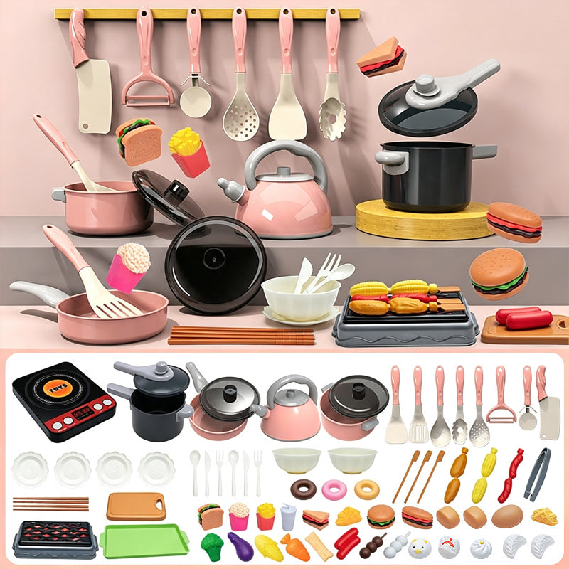 🔥 50% Off! 🏕️ Kids' Toy Kitchen—Create fun camping adventures and let children cook just like grown-ups ✨
