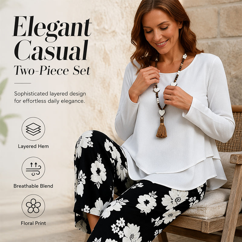 🔥 50% Off! 🌸 Women's Casual Two-piece Set (top and pants) ✨