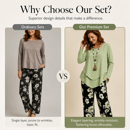 🔥 50% Off! 🌸 Women's Casual Two-piece Set (top and pants) ✨