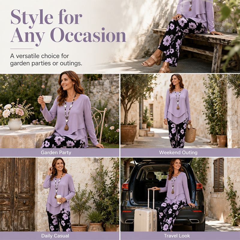 🔥 50% Off! 🌸 Women's Casual Two-piece Set (top and pants) ✨