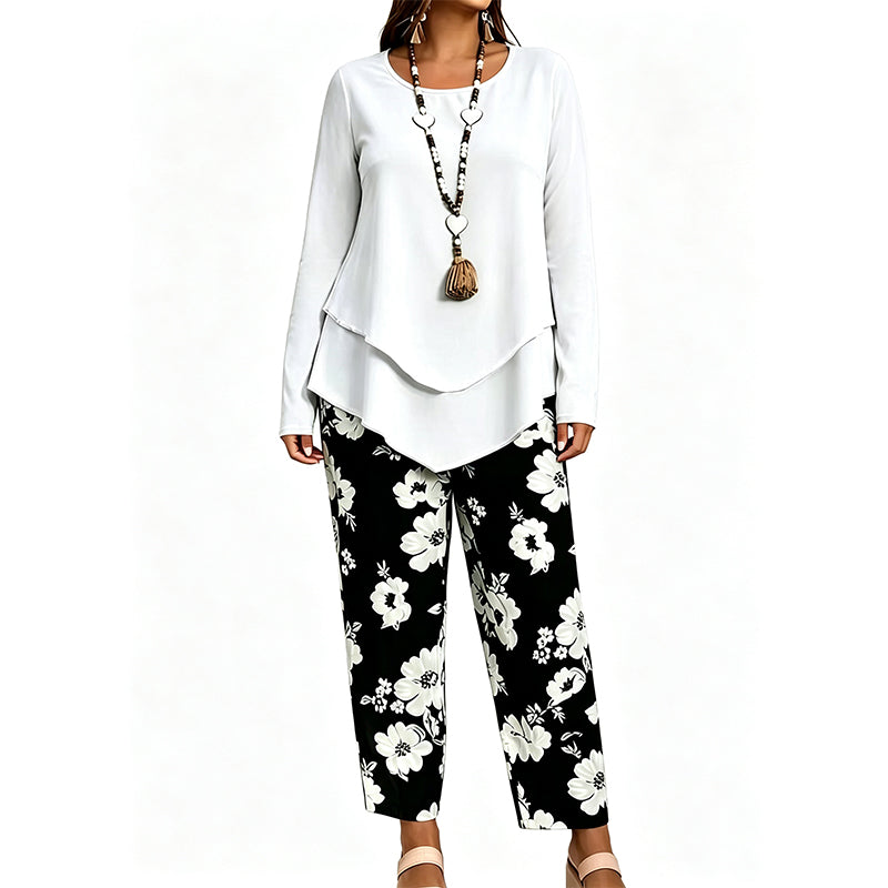 🔥 50% Off! 🌸 Women's Casual Two-piece Set (top and pants) ✨